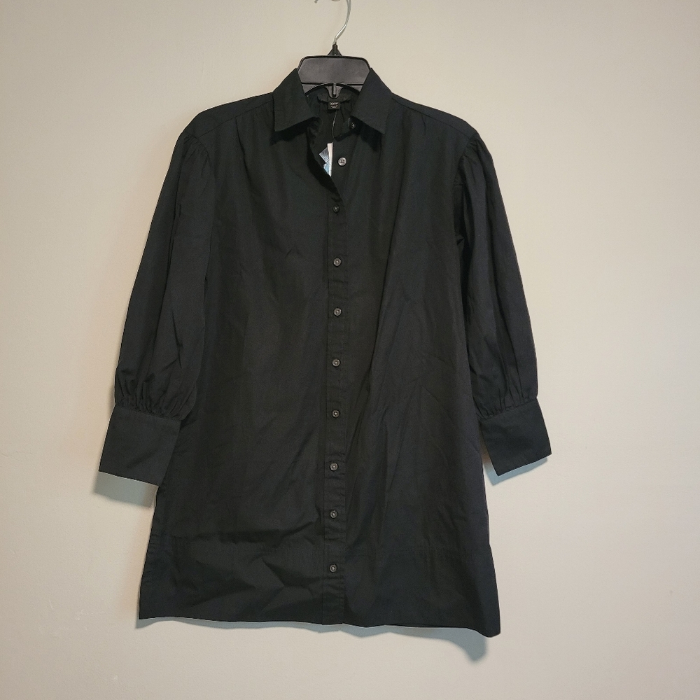 NEW J. Crew Black Button-Up Dress Size XXSmall